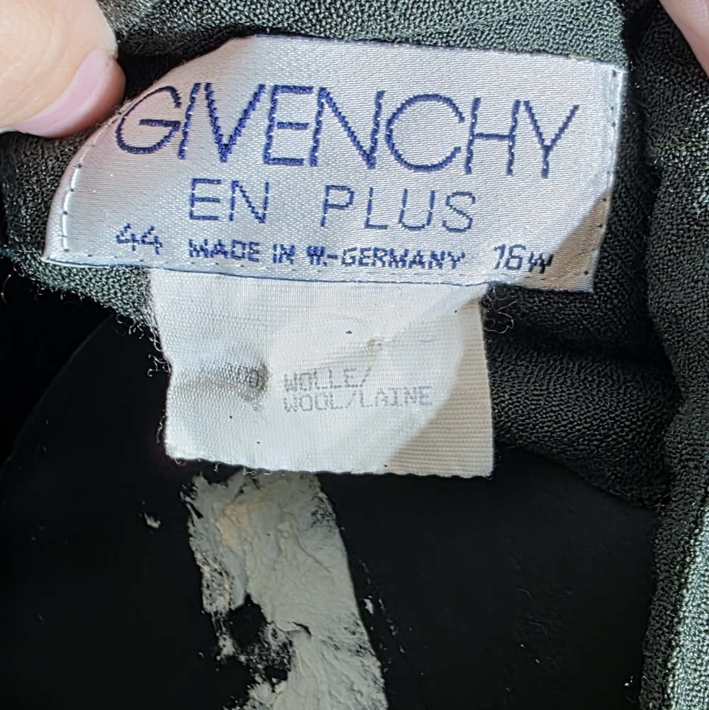 Vintage Givenchy En Plus Blouse 44 16W Wool - Picture 5 of 6